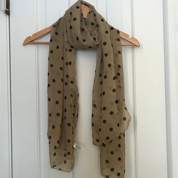 Accessories - Polka Dot Print Silky Scarf